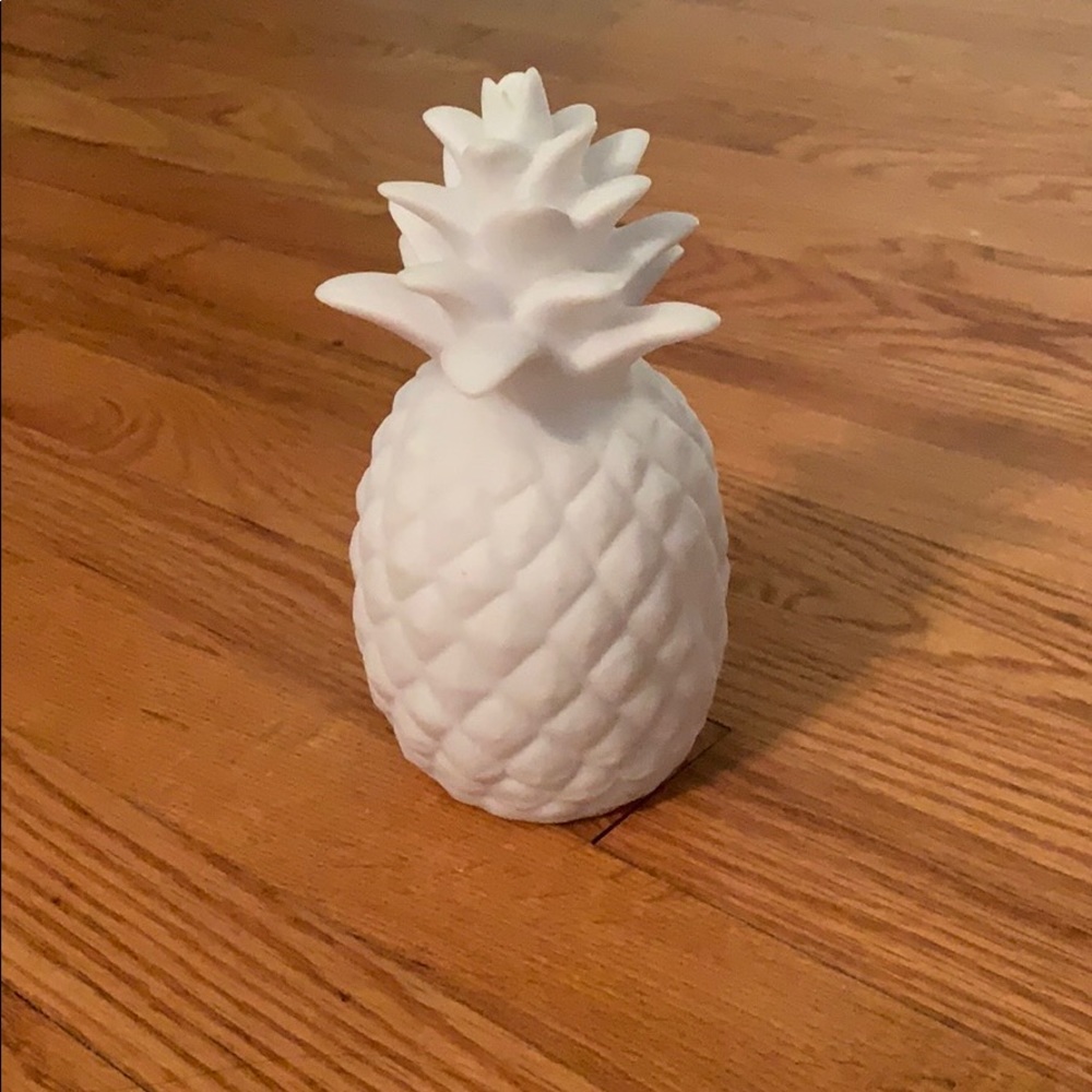 White color changing pineapple decor
